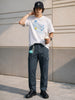 Men's Grey Relaxed Fit Solid Utility Cargo