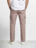 Men's Brown Relaxed Fit Solid Utility Cargo