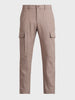 Men's Brown Relaxed Fit Solid Utility Cargo