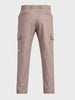 Men's Brown Relaxed Fit Solid Utility Cargo