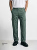 Men's Green Relaxed Fit Solid Utility Cargo