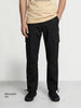 Men's Black Relaxed Fit Solid Utility Cargo