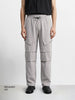 Men's Grey Relaxed Fit Solid Utility Cargo