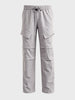 Men's Grey Relaxed Fit Solid Utility Cargo
