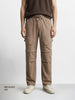 Men's Brown Relaxed Fit Solid Utility Cargo