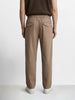 Men's Brown Relaxed Fit Solid Utility Cargo