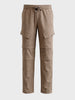 Men's Brown Relaxed Fit Solid Utility Cargo
