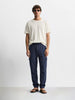 Men's Blue Relaxed Fit Solid Casual Joggers