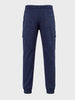 Men's Blue Relaxed Fit Solid Casual Joggers
