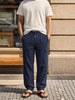 Men's Blue Relaxed Fit Solid Casual Joggers