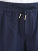 Men's Blue Relaxed Fit Solid Casual Joggers