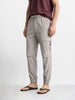 Men's Grey Relaxed Fit Solid Casual Joggers
