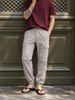 Men's Grey Relaxed Fit Solid Casual Joggers