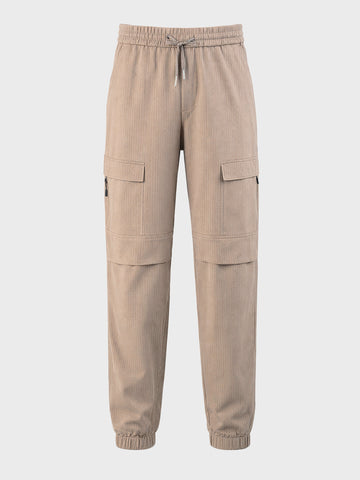 Men's Brown Relaxed Fit Solid Casual Joggers
