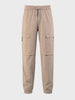 Men's Brown Relaxed Fit Solid Casual Joggers