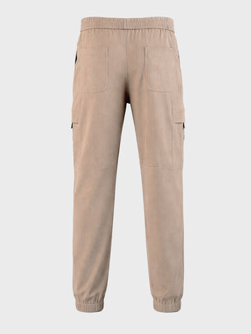 Men's Brown Relaxed Fit Solid Casual Joggers