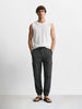 Men's Grey Relaxed Fit Solid Casual Joggers