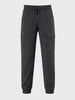 Men's Grey Relaxed Fit Solid Casual Joggers