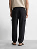Men's Black Relaxed Fit Solid Casual Joggers