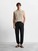 Men's Black Relaxed Fit Solid Casual Joggers