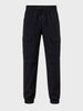 Men's Black Relaxed Fit Solid Casual Joggers