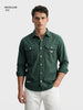 Men's Green Regular Fit Solid Casual Shirt
