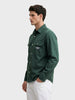 Men's Green Regular Fit Solid Casual Shirt