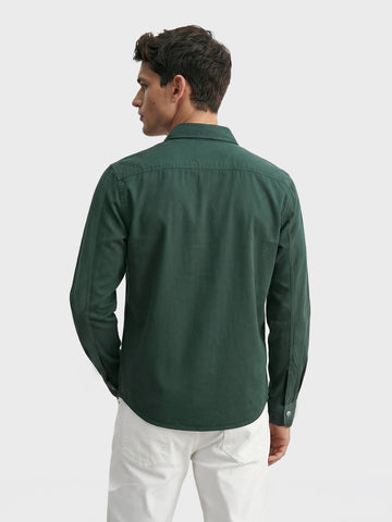 Men's Green Regular Fit Solid Casual Shirt