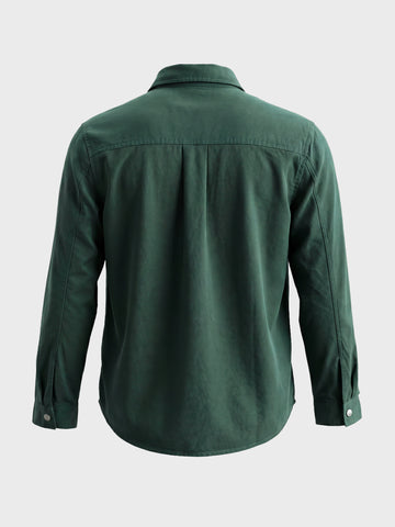 Men's Green Regular Fit Solid Casual Shirt