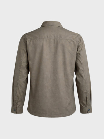 Men's Olive Regular Fit Solid Casual Shirt