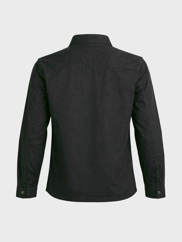 Men's Black Regular Fit Solid Casual Shirt
