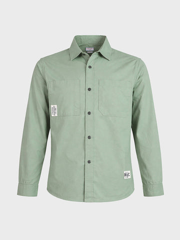 Men's Green Regular Fit Solid Casual Shirt