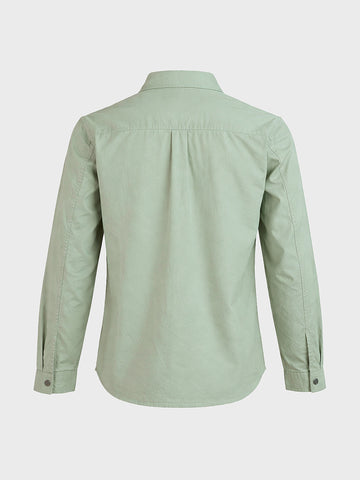 Men's Green Regular Fit Solid Casual Shirt