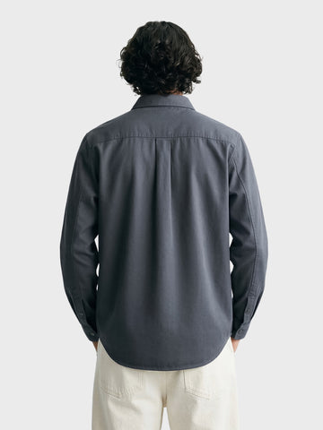 Men's Grey Regular Fit Solid Casual Shirt