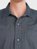 Men's Grey Regular Fit Solid Casual Shirt