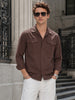 Men's Brown Regular Fit Embroidered Casual Shirts