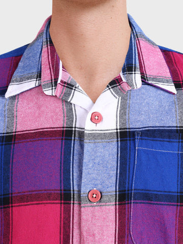 Men's Multicolor Regular Fit Checkered Casual Shirt