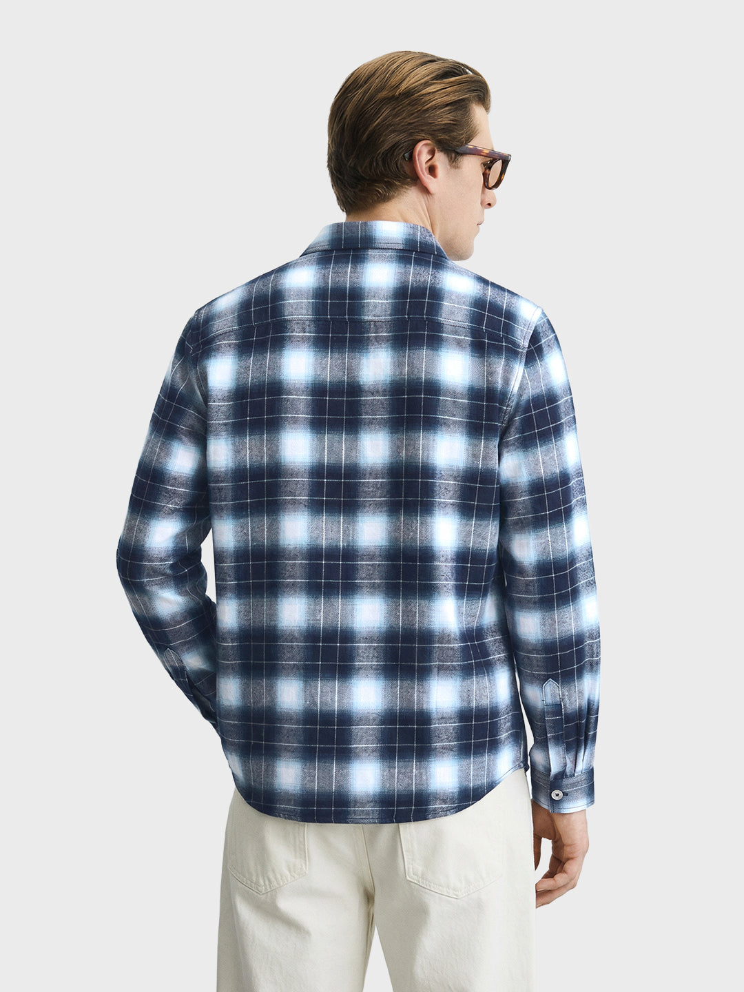 Men's Blue Regular Fit Checkered Casual Shirt