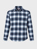 Men's Blue Regular Fit Checkered Casual Shirt