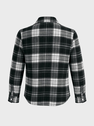 Men's Black Regular Fit Checkered Casual Shirt