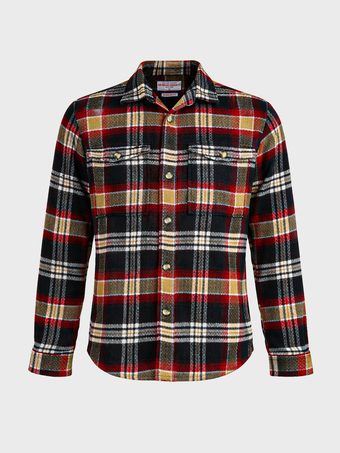 Men's Red Regular Fit Checkered Casual Shirt