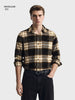 Men's Black Regular Fit Checkered Casual Shirt