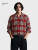 Men's Red Regular Fit Checkered Casual Shirt