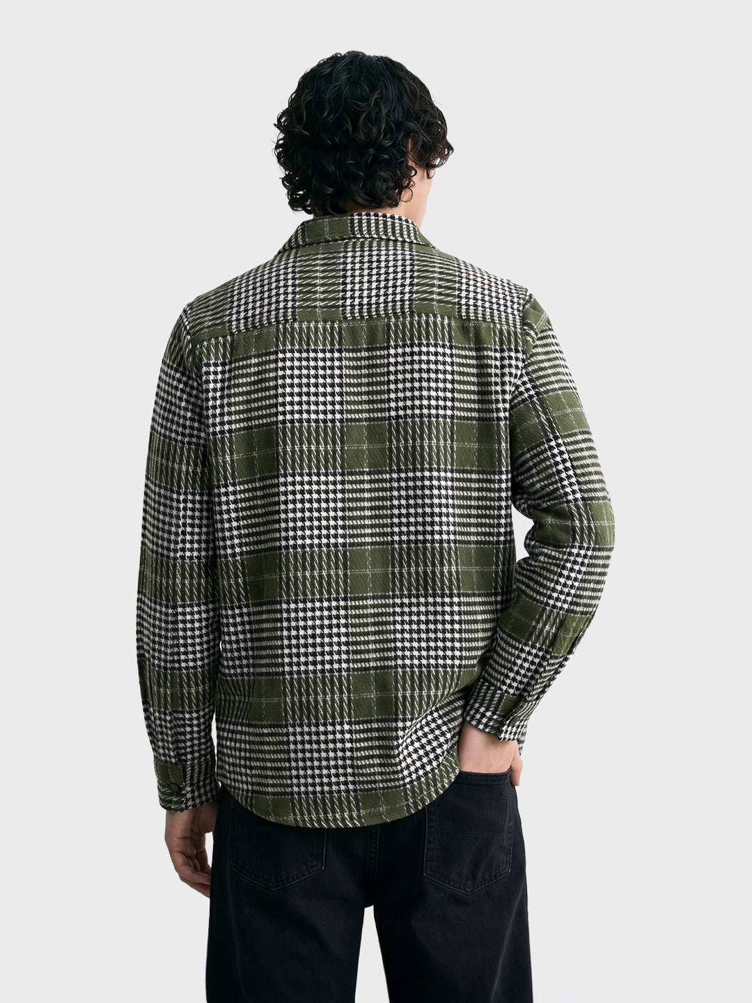 Men's Green Regular Fit Checkered Casual Shirt
