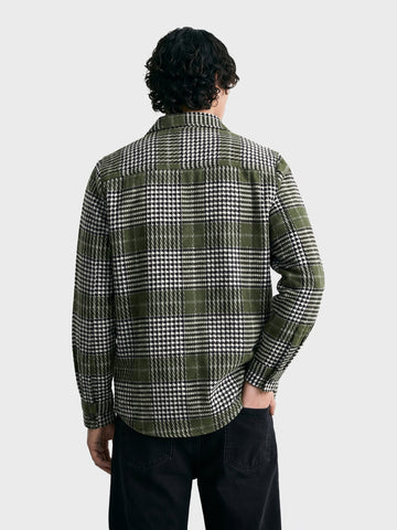 Men's Green Regular Fit Checkered Casual Shirt