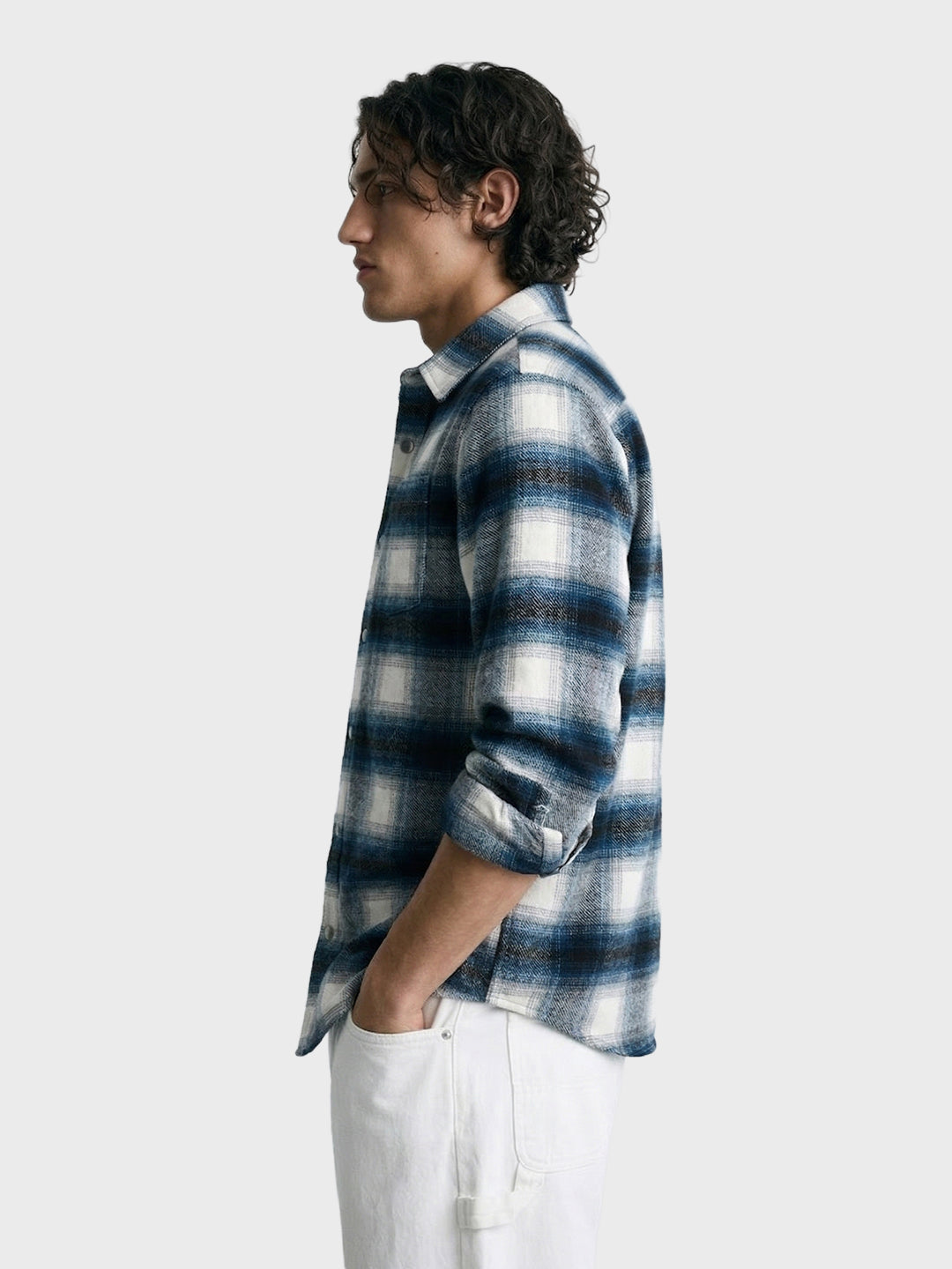 Men's Teal Regular Fit Checked Casual Shirt