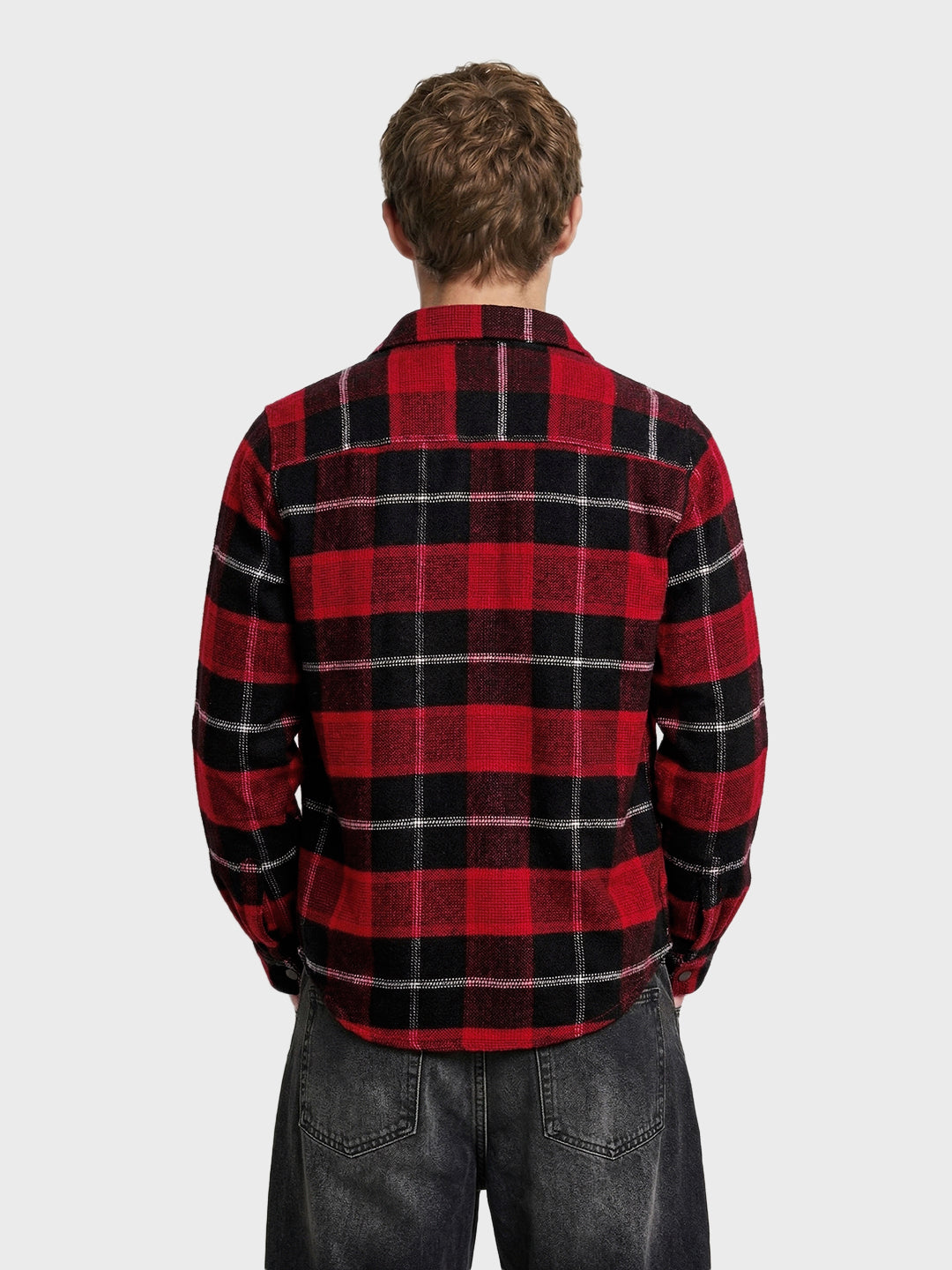 Men's Red Regular Fit Checked Casual Shirt
