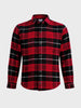 Men's Red Regular Fit Checked Casual Shirt