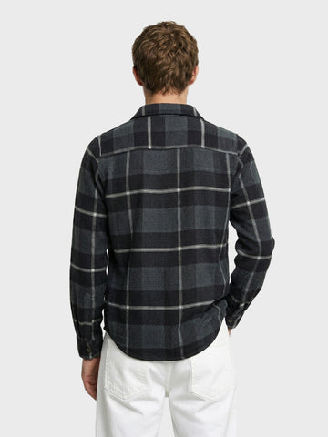 Men's Black Regular Fit Checked Casual Shirt