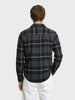 Men's Black Regular Fit Checked Casual Shirt